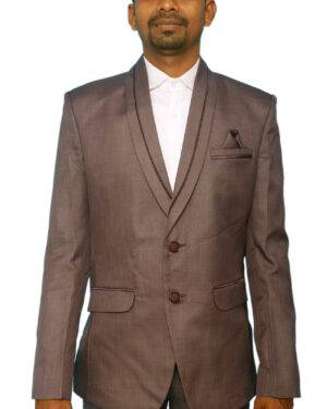 Light Brown Casual Blazer With Pant Piece